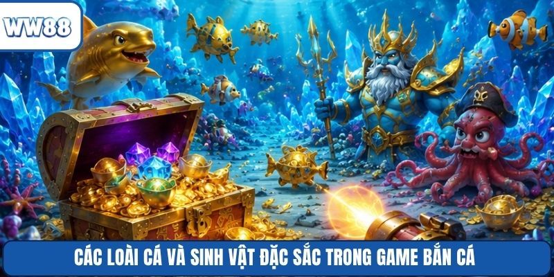 Các loài cá và sinh vật đặc sắc trong game bắn cá