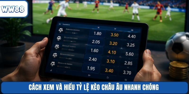 Cách xem và hiểu tỷ lệ kèo châu Âu nhanh chóng