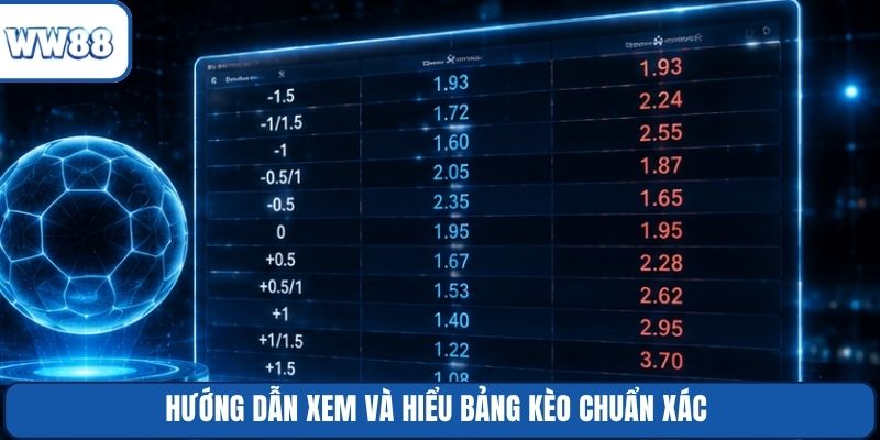 Hướng dẫn xem và hiểu bảng kèo chuẩn xác